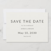 Minimale moderne 'Save the Date' met monogram Save The Date (Voorkant)