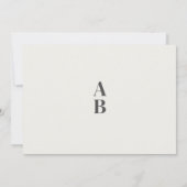Minimale moderne 'Save the Date' met monogram Save The Date (Achterkant)