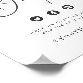 Minimale moderne scriptbruiloft oh snap-gebaar poster (Hoek)