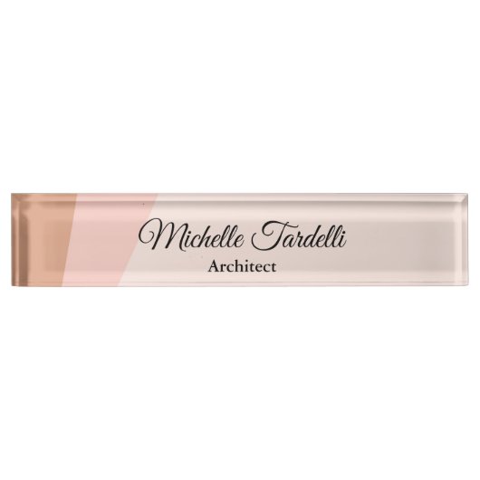 Minimale moderne scriptkalligrafie naambordje (Voorkant)