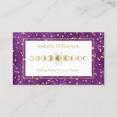 Minimale moderne sterren Amethyst mystieke motorfa Visitekaartje (Voorkant)