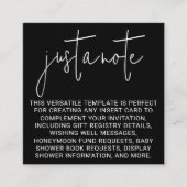 Minimale moderne stijlvolle eenvoudige slechts een informatiekaartje (Voorkant)