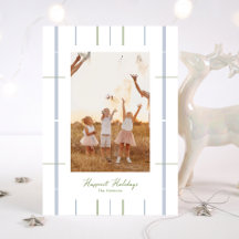 minimale moderne strepen kerst familie foto
