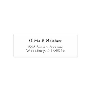 Minimale Moderne terugkeer Bruiloft Familie Gift Zelfinktende Stempel