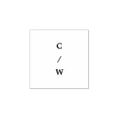 Minimale moderne typografie Bruiloft Monogram Rubberstempel (Afrduk)