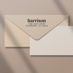 Minimale moderne Typografie Naam Return Address Rubberstempel
