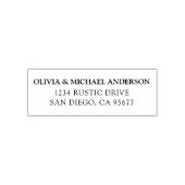 Minimale moderne Typografie Return Address Zelfinktende Stempel (Design)