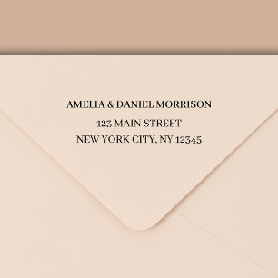 Minimale moderne Typografie Return Address Zelfinktende Stempel