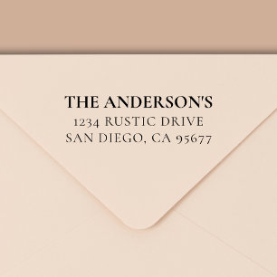 Minimale moderne Typografie Return Address Zelfinktende Stempel