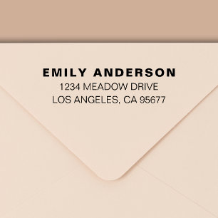 Minimale moderne Typografie Return Address Zelfinktende Stempel