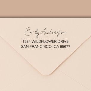 Minimale moderne Typografie Return Address Zelfinktende Stempel