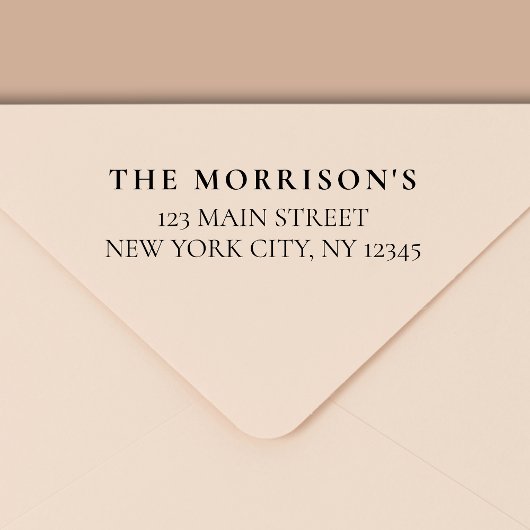 Minimale moderne Typografie Return Address Zelfinktende Stempel