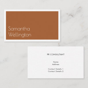 Minimale moderne Typografie voor Terracotta Visitekaartje