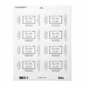 Minimale moderne typografie, wit product label (Full Sheet)