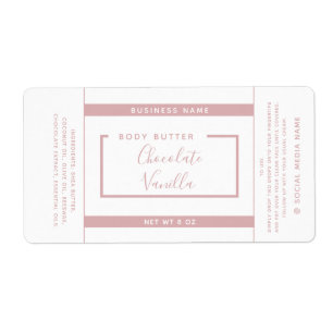 Minimale moderne typografie, wit product label