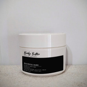 Minimale moderne typografie wit zwart label