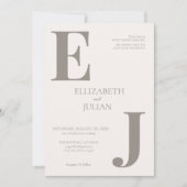 Minimale moderne uitnodiging tot huwelijk (Voorkant)