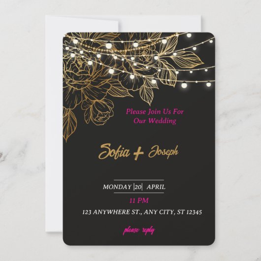 Minimale moderne uitnodiging tot huwelijk (Voorkant)