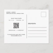 Minimale Moderne Vette Bruiloft Paar Monogram Foto Briefkaart (Achterkant)