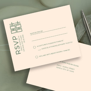 Minimale moderne Vietnamese huwelijks RSVP-ansicht