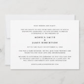 Minimale moderne we zijn onze trouwfoto aan het in aankondiging (Achterkant)