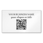Minimale moderne website zwart-wit QR code Magnetisch Visitekaartje (Voorkant)