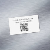 Minimale moderne website zwart-wit QR code Magnetisch Visitekaartje (Voorbeeld)