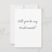 Minimale moderne Will jij bent mijn bruidsmeisje (Achterkant)