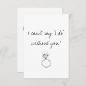 Minimale moderne Will jij bent mijn bruidsmeisje (Voorkant / Achterkant)