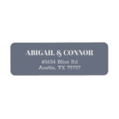 Minimale moderne zachte, blauwe lavendel Typografi Etiket (Voorkant)