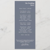 Minimale moderne zachte, blauwe lavendel Typografi Programma (Achterkant)