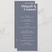 Minimale moderne zachte, blauwe lavendel Typografi Programma (Voorkant / Achterkant)