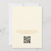 Minimale moderne zachte boter gele trouw-QR-code Save The Date (Achterkant)