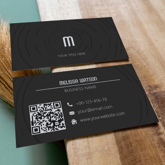 Minimale moderne zwart-wit fris visitekaartje