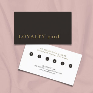 Minimale moderne zwarte Faux Gold Beauty Loyalty