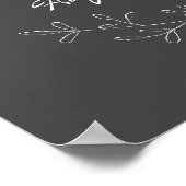 Minimale moderne zwarte feestdag — Typografie Poster (Hoek)