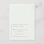 Minimale moderne zwarte Typografie Weddenschap RSV Informatiekaartje (Voorkant)