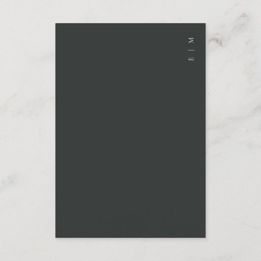 Minimale moderne zwarte Typografie Weddenschap RSV Informatiekaartje (Achterkant)