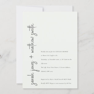 Minimale moderne zwarte witte-Script-paar Kaart
