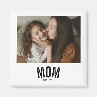 Minimale Moeder Gevestigd Foto Magneet