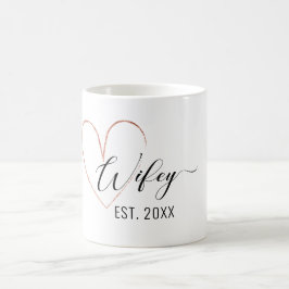 Minimale Mok met wifey Gold foil Coffee