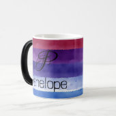 Minimale mok van regenboogmonogram koffie (Voorkant links)