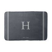 Minimale monogram Anchor Grey | Zilver Badmat (Voorkant)