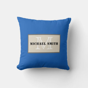 Minimale monogram Denim Achtergrond Kussen