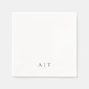 Minimale Monogram Initialen bruiloft Servet