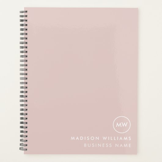 Minimale monogram koepel planner (Voorkant)