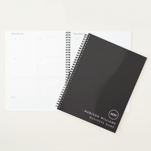 Minimale monogram koepel planner (Display)