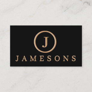 Minimale monogram Logo Ingegraveerd effect Busines Visitekaartje
