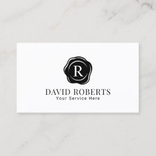 Minimale monogram Logo Plain Visitekaartje