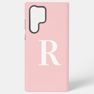 Minimale Monogram Moderne Roze Samsung Galaxy Hoesje